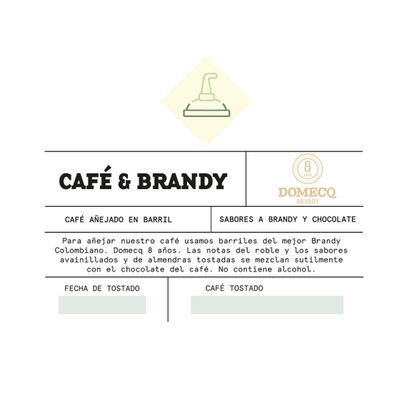 Café & Brandy - Café añejado en barril 250g - Vereda Central
